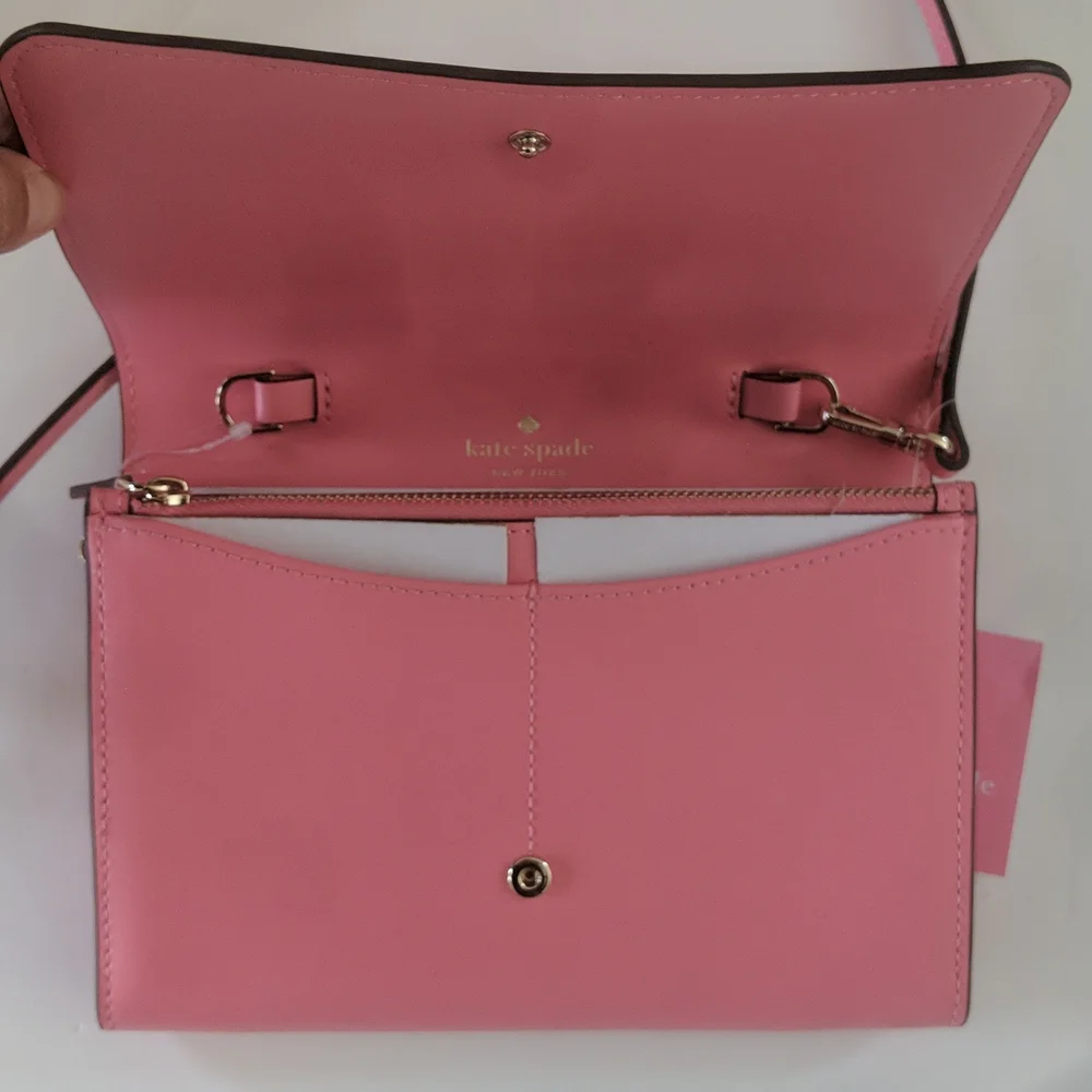 NWT Kate Spade Small Flap Wallet on A String Bag - Picture 3 of 5